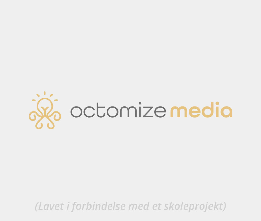 Et logo til Octomize Media, som er et opdigtet grafisk bureau.
